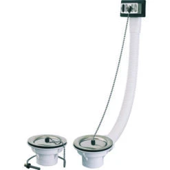 Bonde D'évier Et Trop Plein- Valentin - Inox - Ø60 Mm