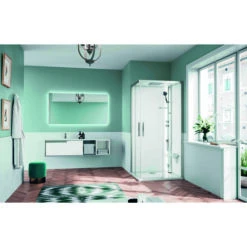 Cabine De Douche Glax 1 2.0 A Novellini - 120 X 80 Cm - Porte 2 Panneaux - Coulissante - Gauche