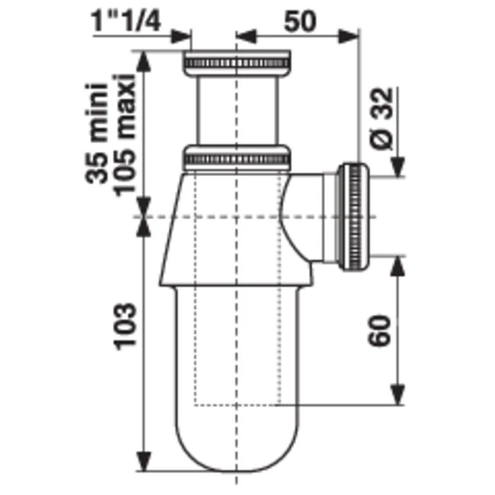 Siphon Bidet - Lavabo En ABS Chromé - Valentin – Image 2