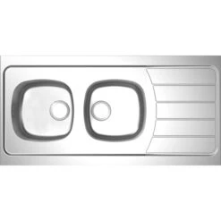 Évier à Poser - MODERNA - Iseo - 2 Cuves - L1200mm - INOX Nu
