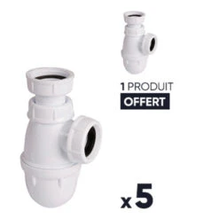 Siphon De Lavabo à Culot - Nicoll - Lot De 5 + 1 Offert