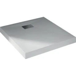 Receveur De Douche - Kinesurf - Kinedo - Carré - Blanc - À Poser - Bonde Centrée Sur La Largeur